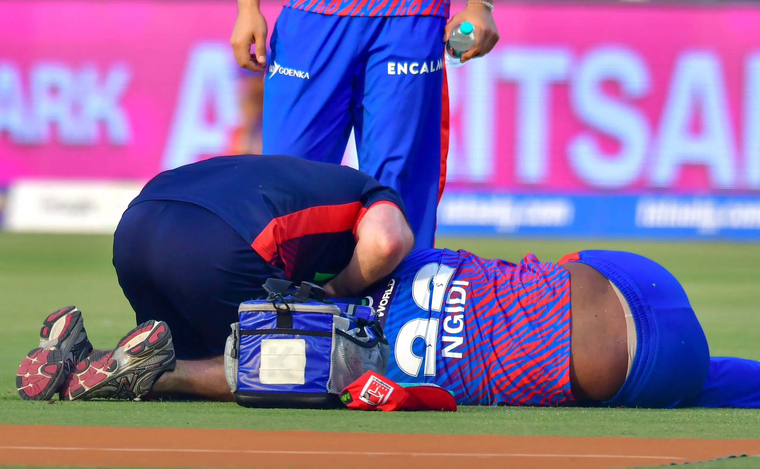 Scary Scenes in IPL 2026: Lungi Ngidi Head Injury IPL 2026 Shocks DC vs PBKS Clash