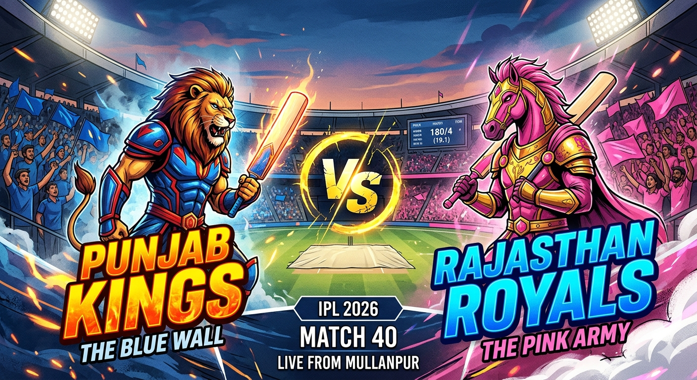 The Blue Wall vs. The Pink Army: PBKS vs. RR Preview IPL 2026