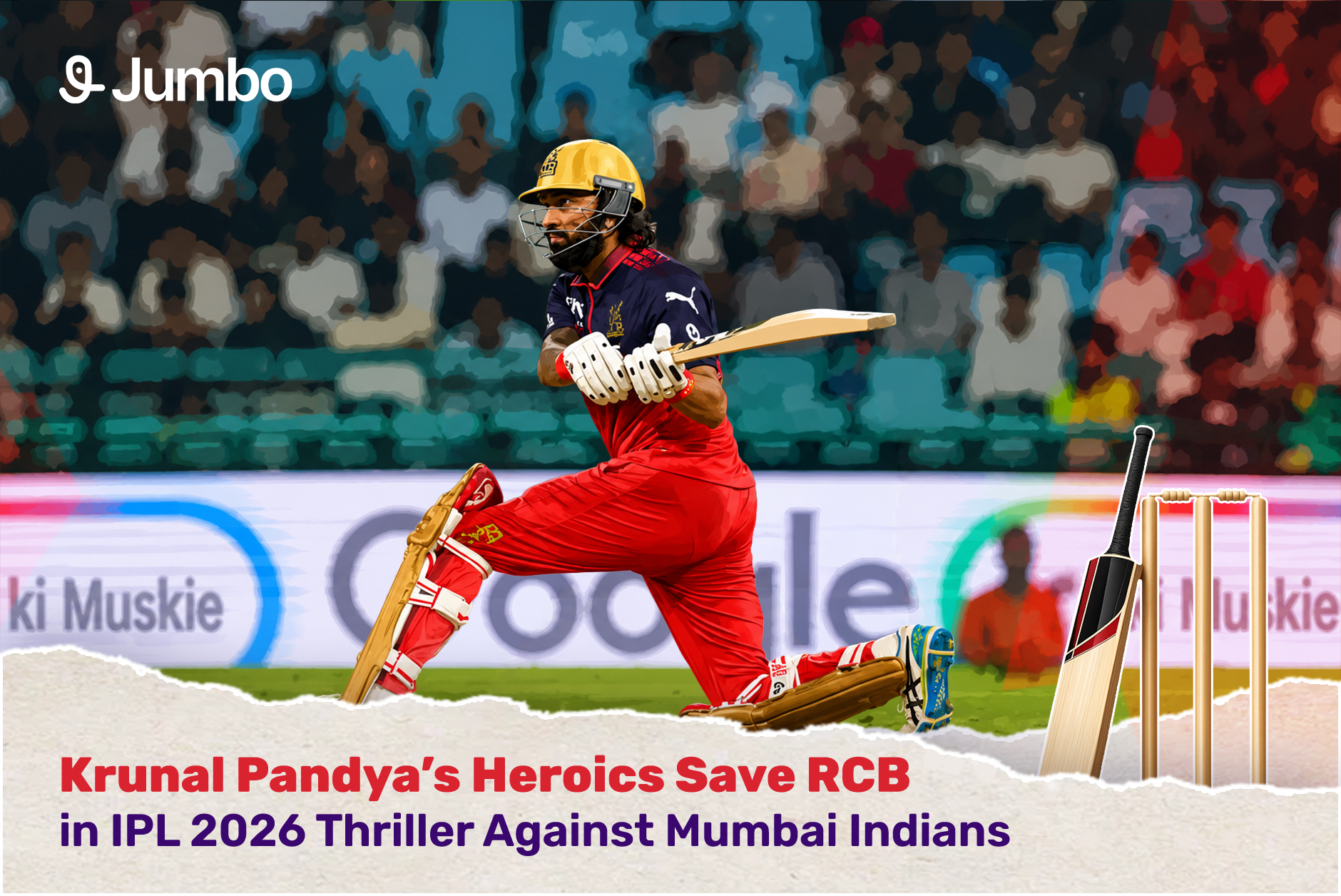 Krunal Pandya Heroics Save RCB in IPL 2026 Thriller Against Mumbai Indians