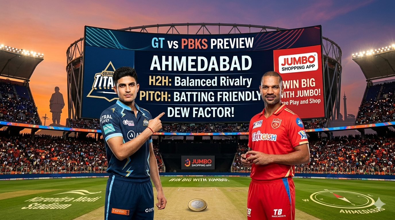 GT vs PBKS Preview: Gujarat Titans Face Punjab Kings in Ahmedabad Battle