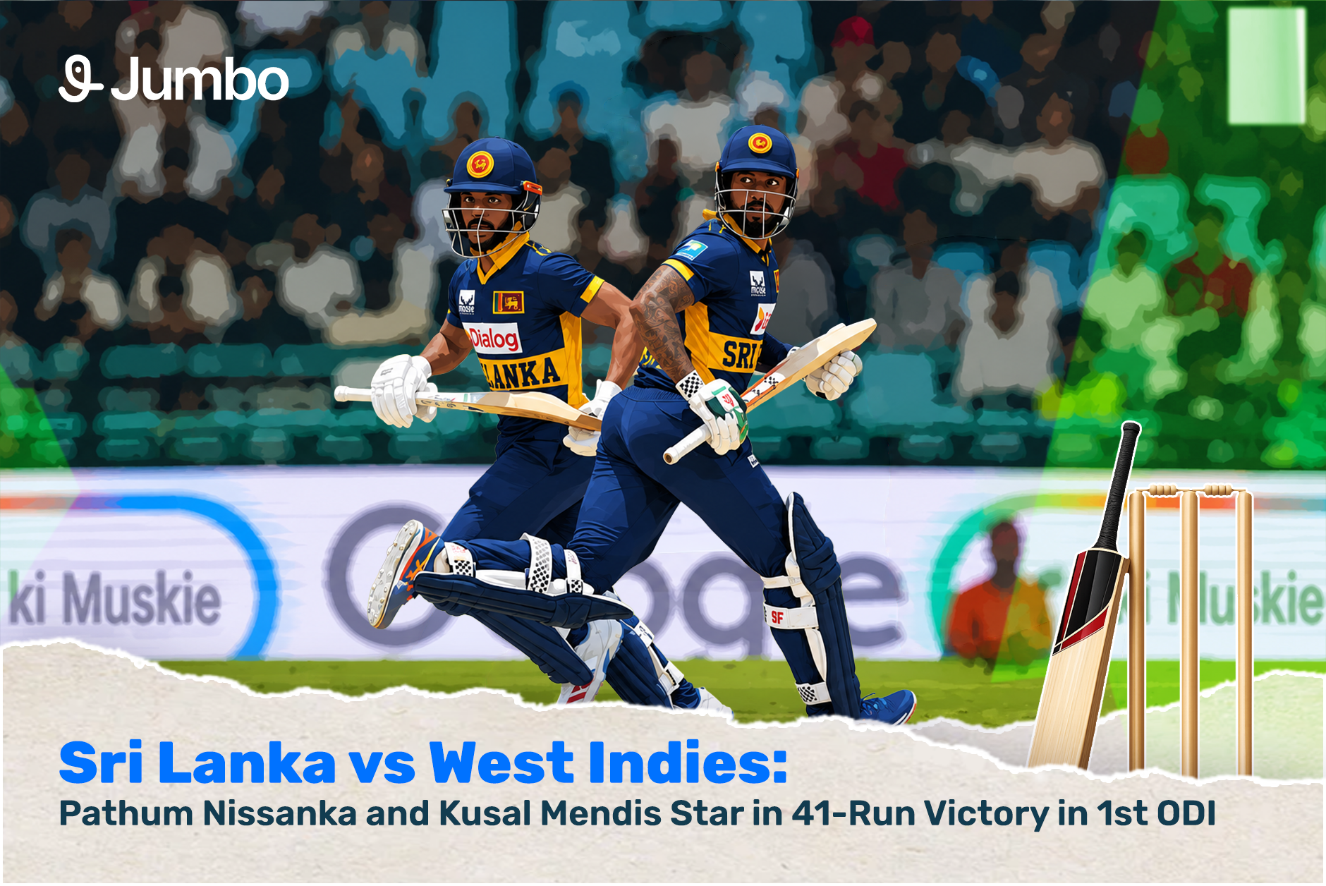 Sri Lanka vs West Indies: Nissanka and Mendis Guide Sri Lanka to a Dominant 41-Run Victory