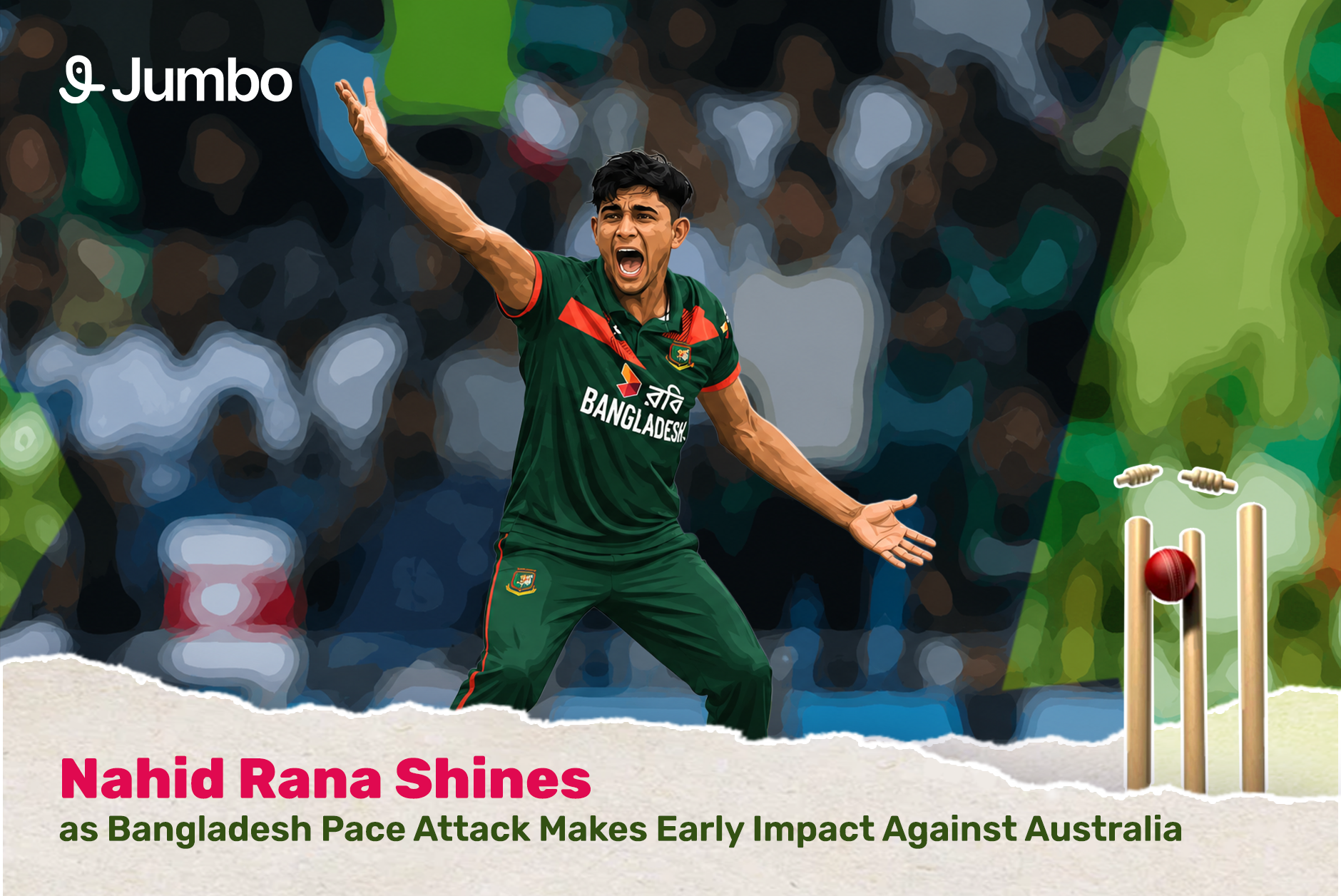 Nahid Rana Shines as Bangladesh Pace Attack Makes Early Impact Against Australia